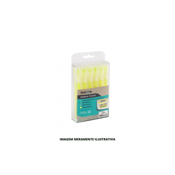 MARCA TEXTO - BAZZE - AMARELO - DP12